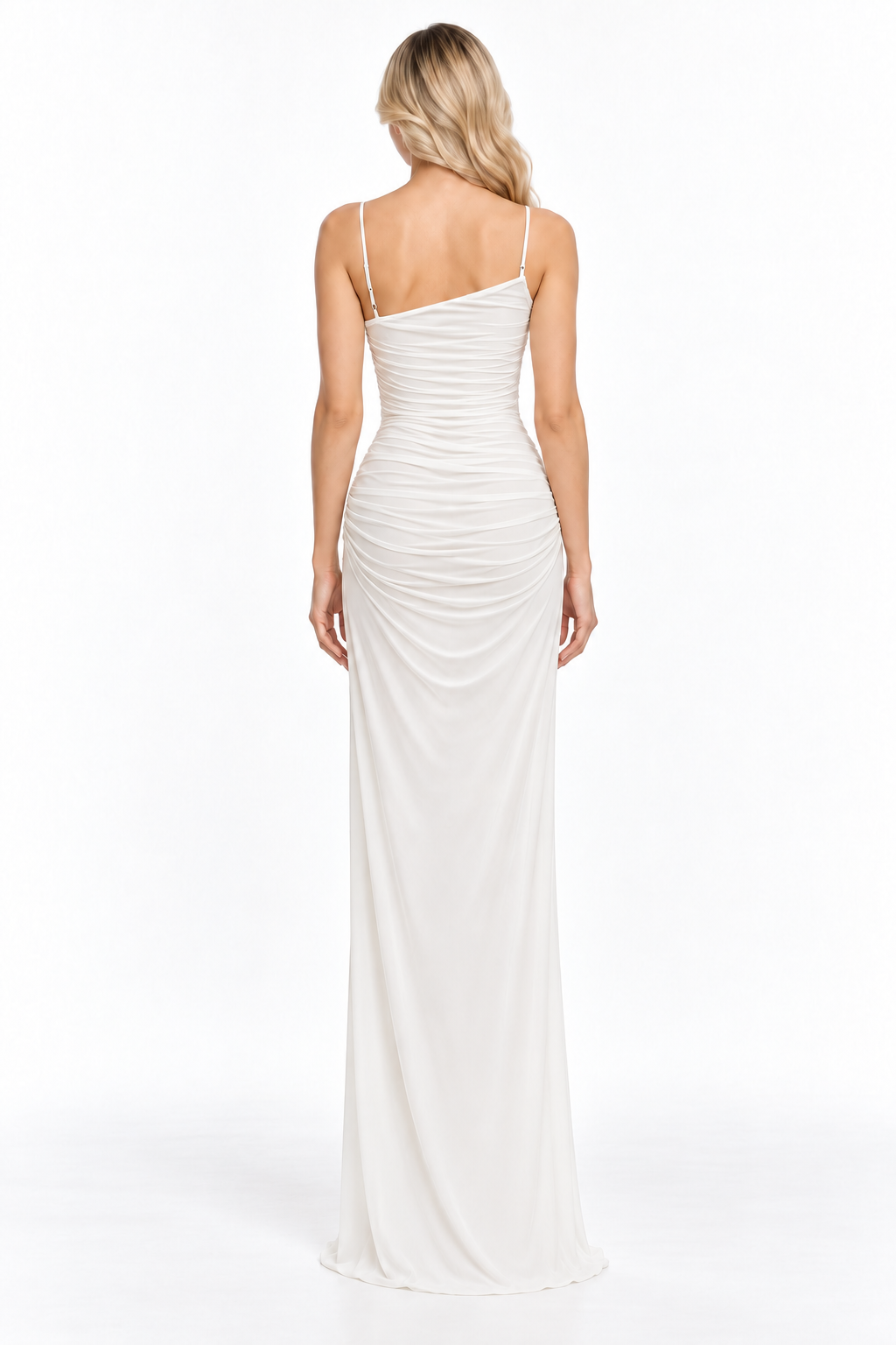 Floral Draped One Shoulder Maxi Dress - Fiora