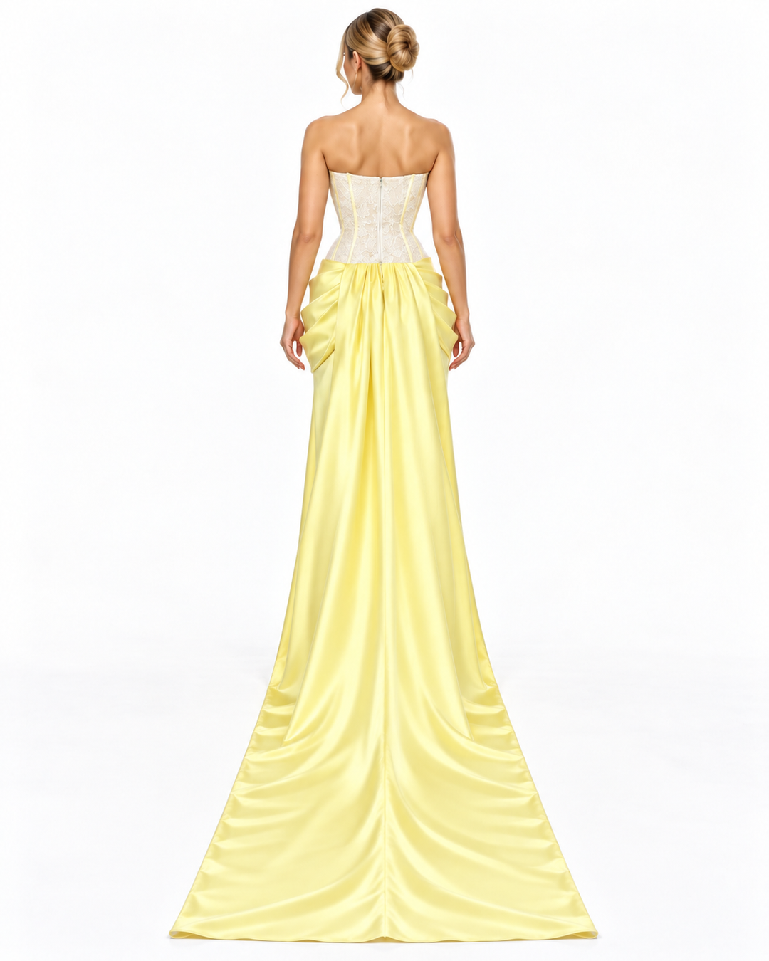Embellished Corset Draped Maxi Dress – Celeste