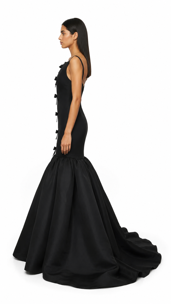 Bow Detail Mermaid Maxi Dress – ZORA