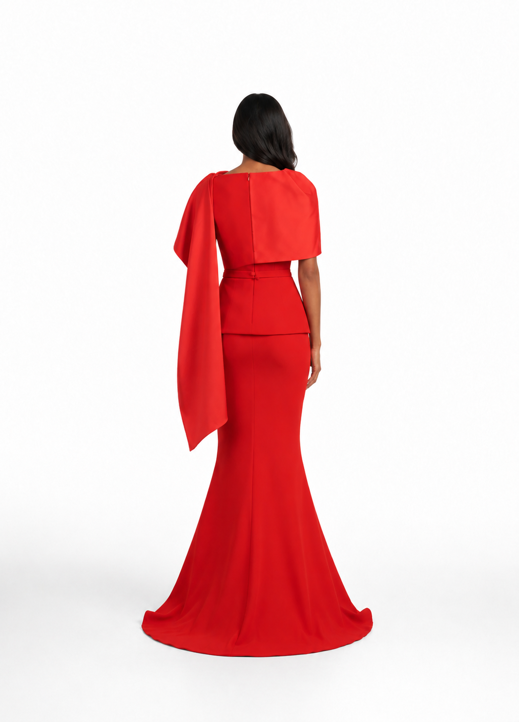 Cape Peplum Maxi Dress – WELSA