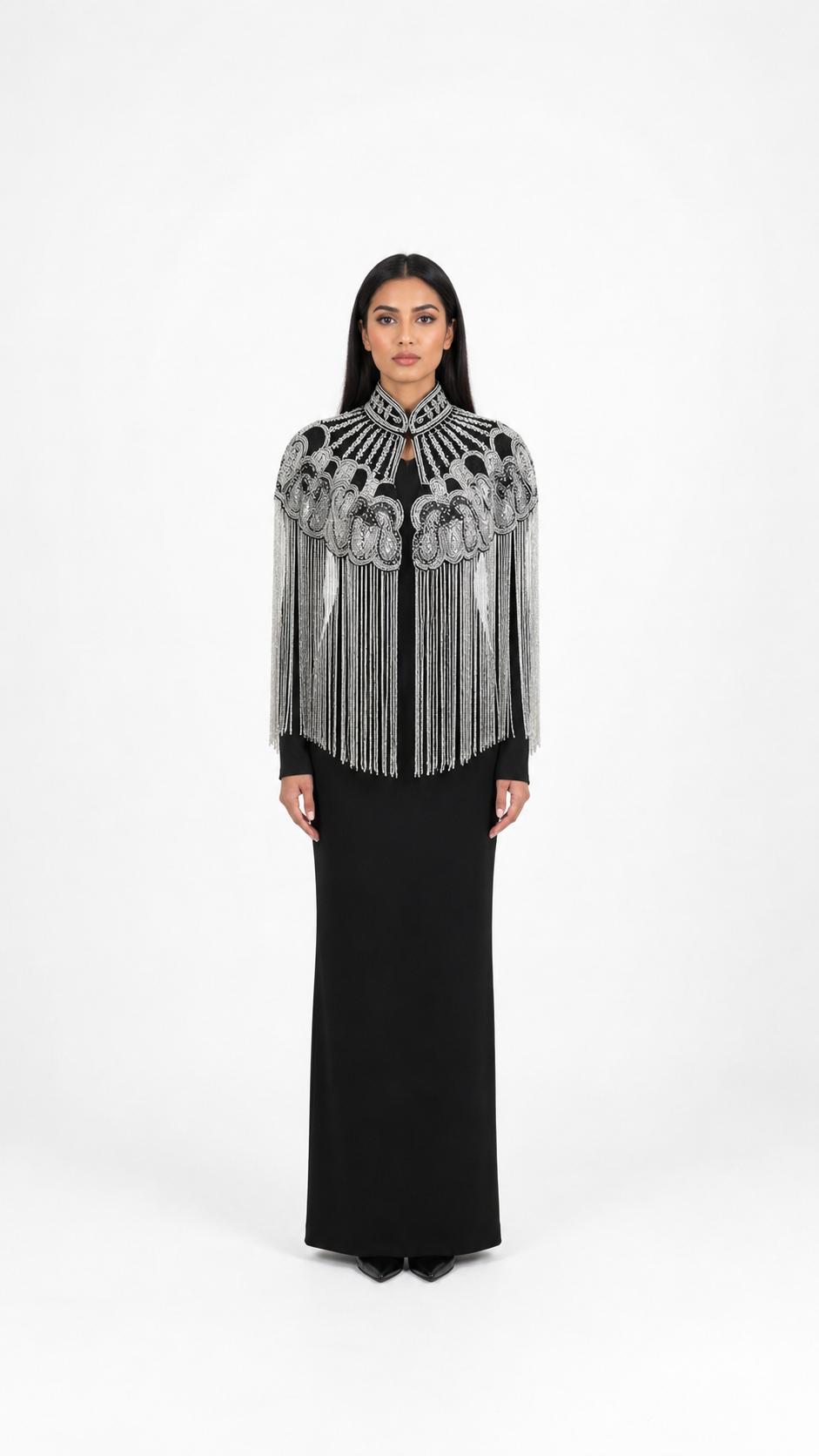 Gold Embellished Fringe Statement Accessory – AURELIA