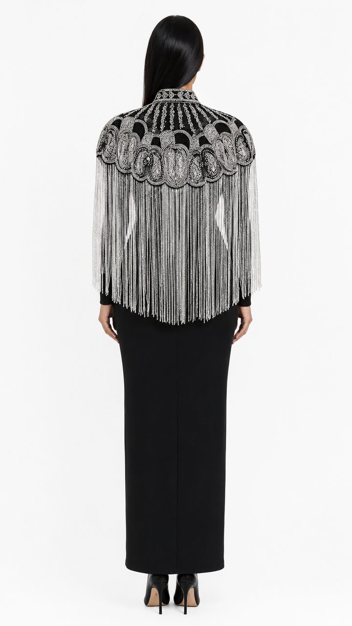 Gold Embellished Fringe Statement Accessory – AURELIA