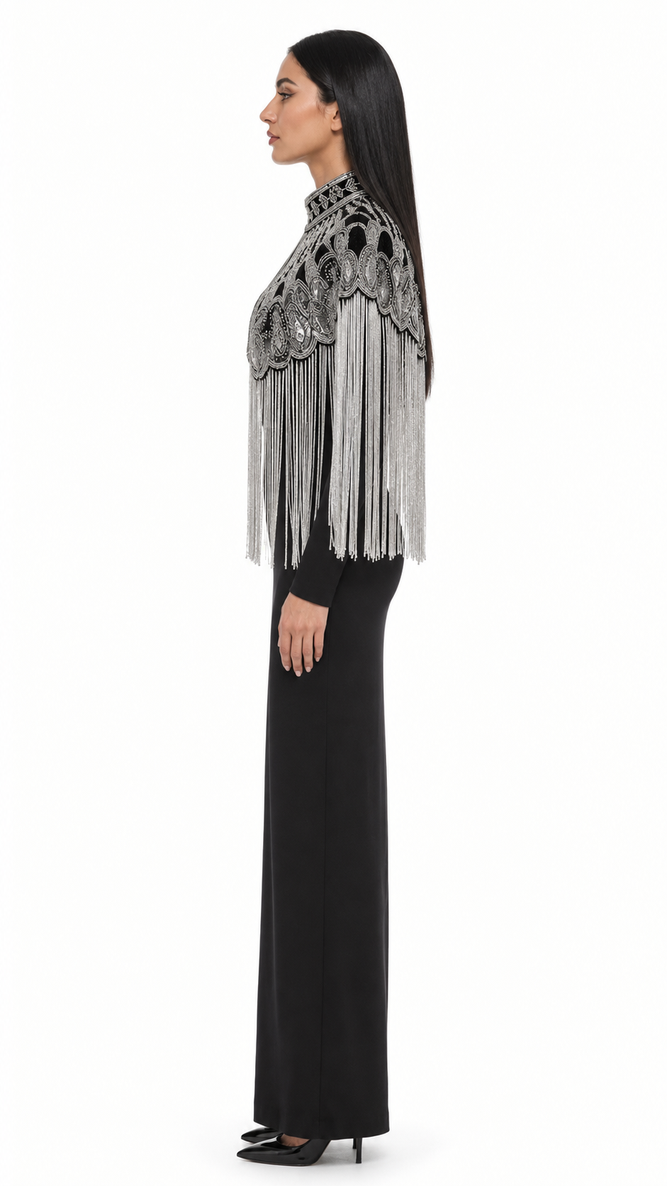 Gold Embellished Fringe Statement Accessory – AURELIA