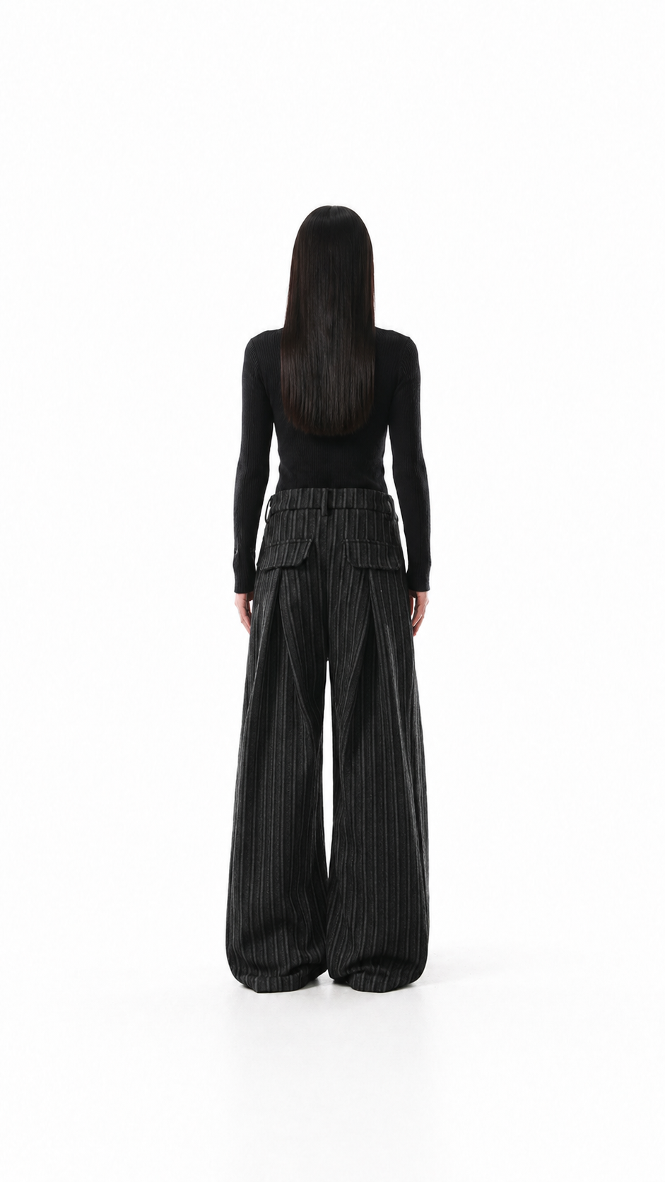 Striped Oversized Wide-Leg Trousers – ORVENA