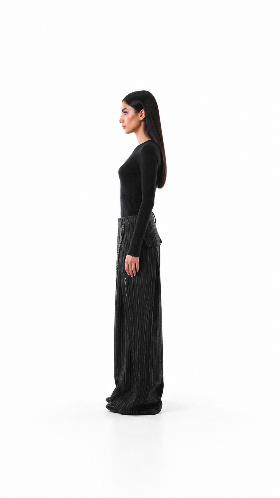 Striped Oversized Wide-Leg Trousers – ORVENA