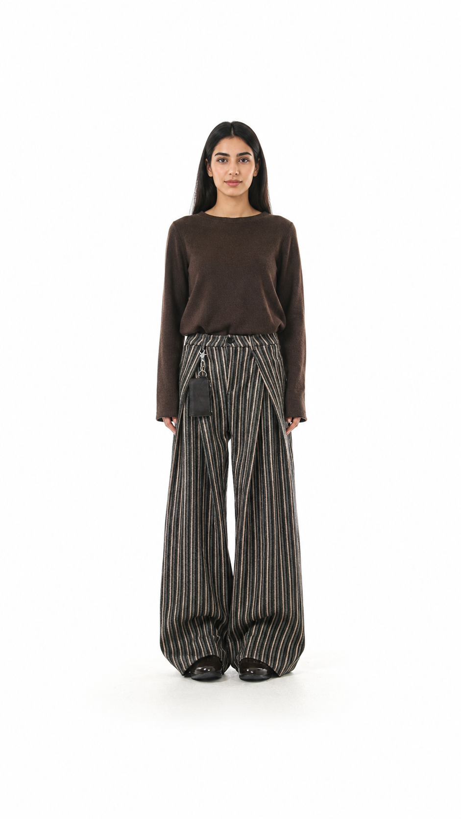 Striped Oversized Wide-Leg Trousers – ORVENA