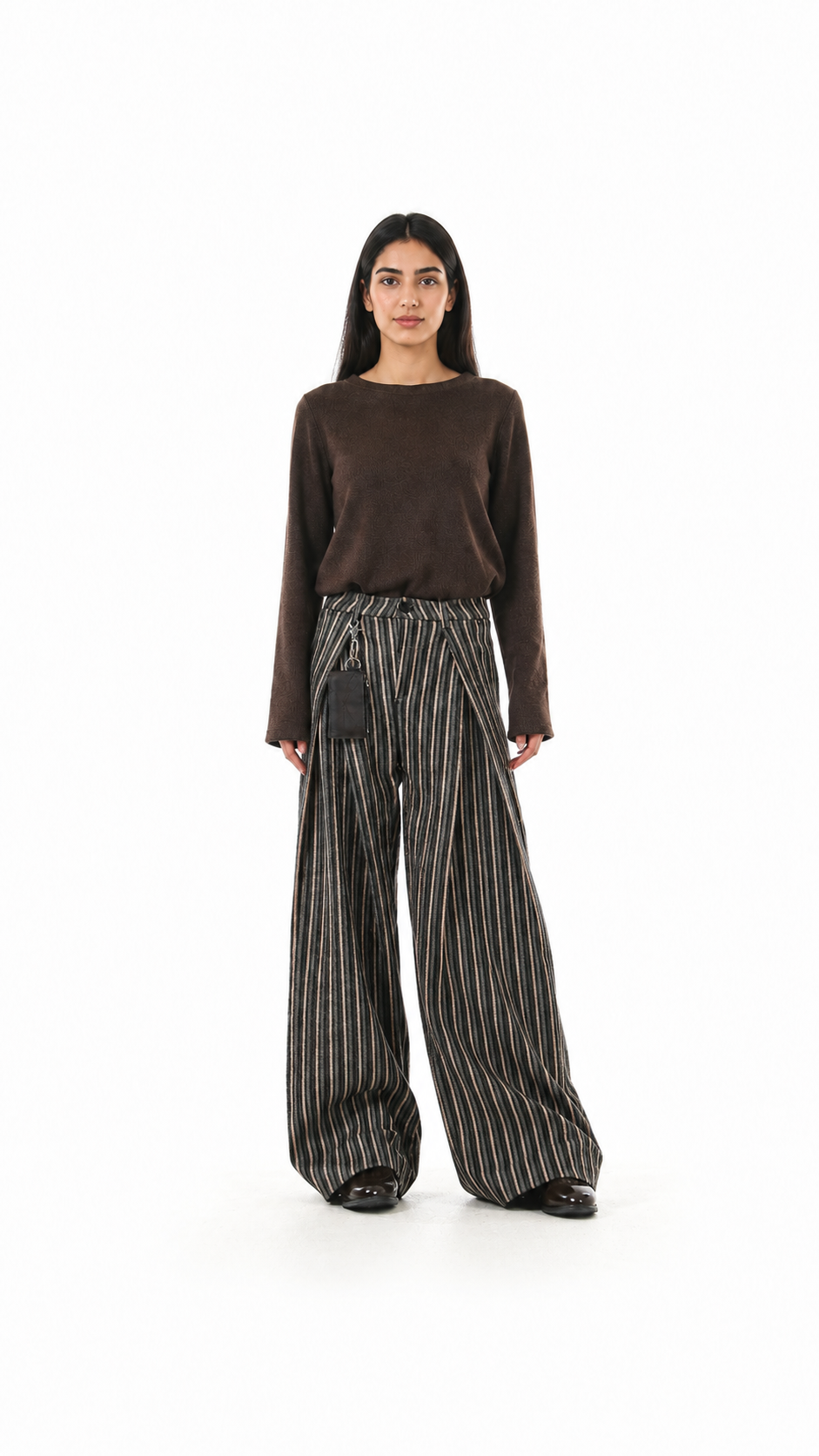 Striped Oversized Wide-Leg Trousers – ORVENA