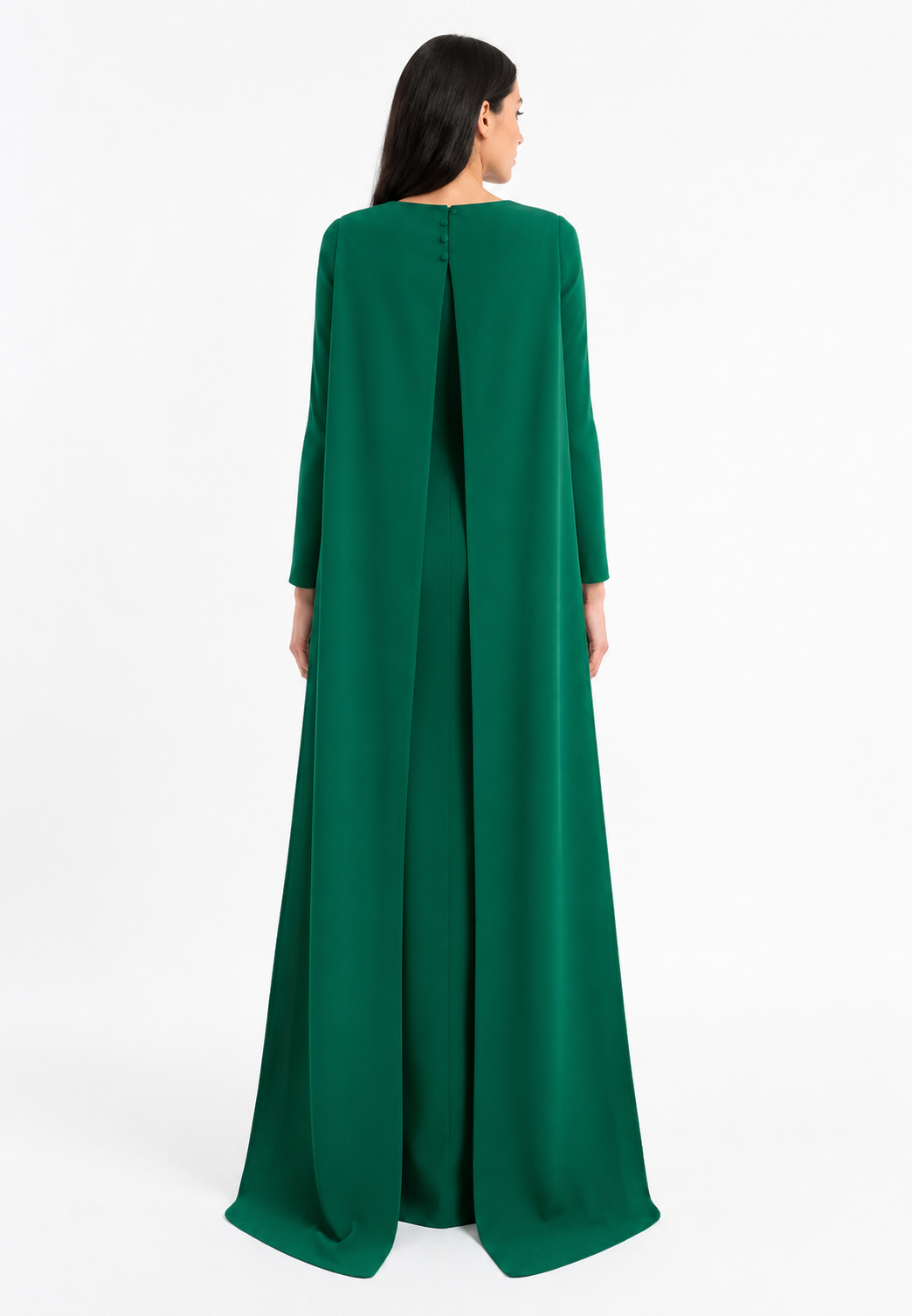 Emerald Green Long Sleeve Evening Dress – VERDÉLIA