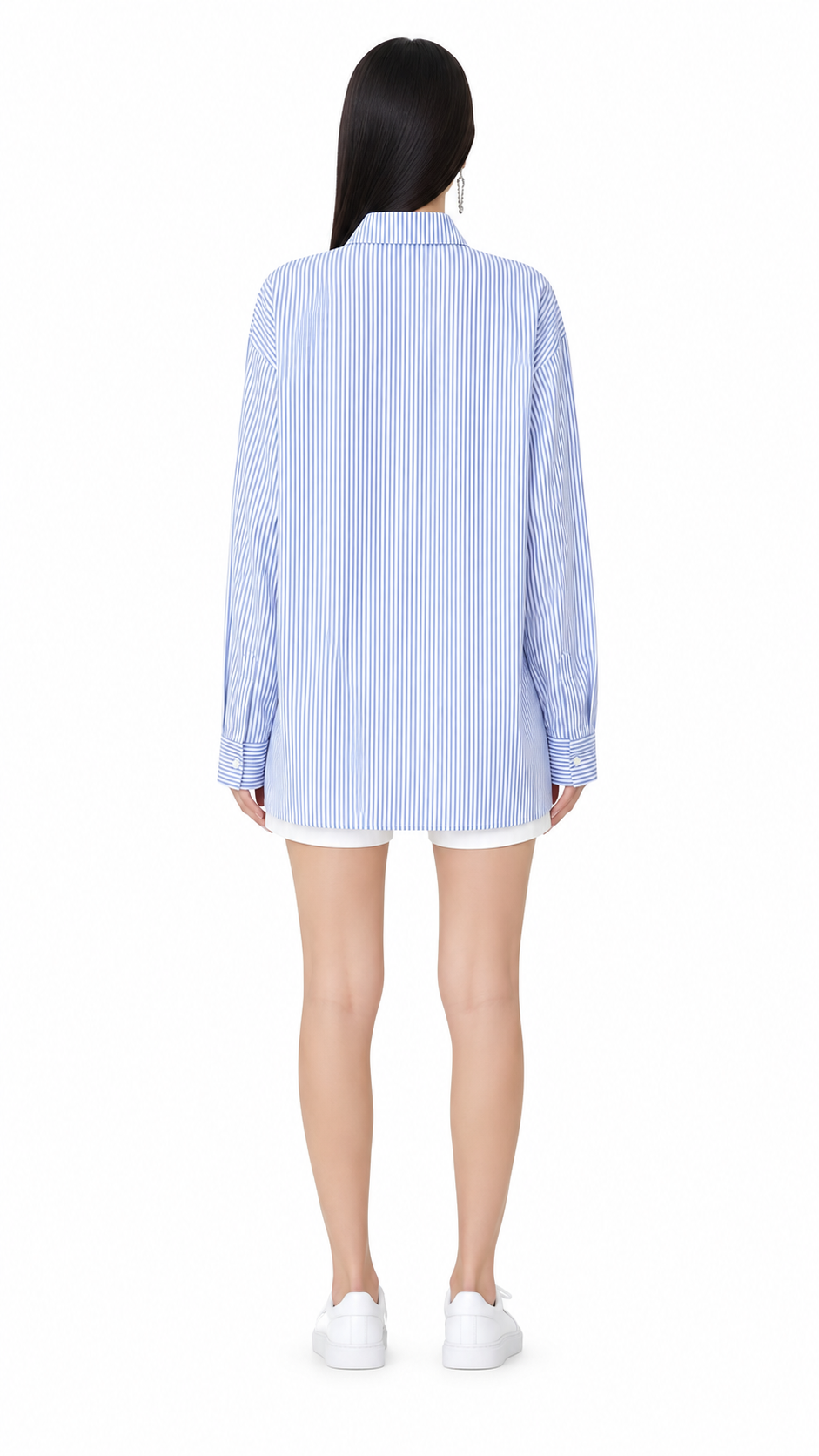Blue Pinstripe Bow Detail Blouse – LUCIANA