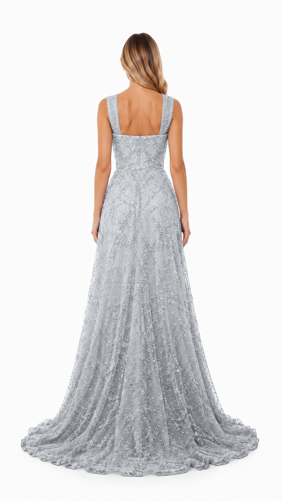 Blush Pink Sequin Halter Evening Gown – LOREVIA