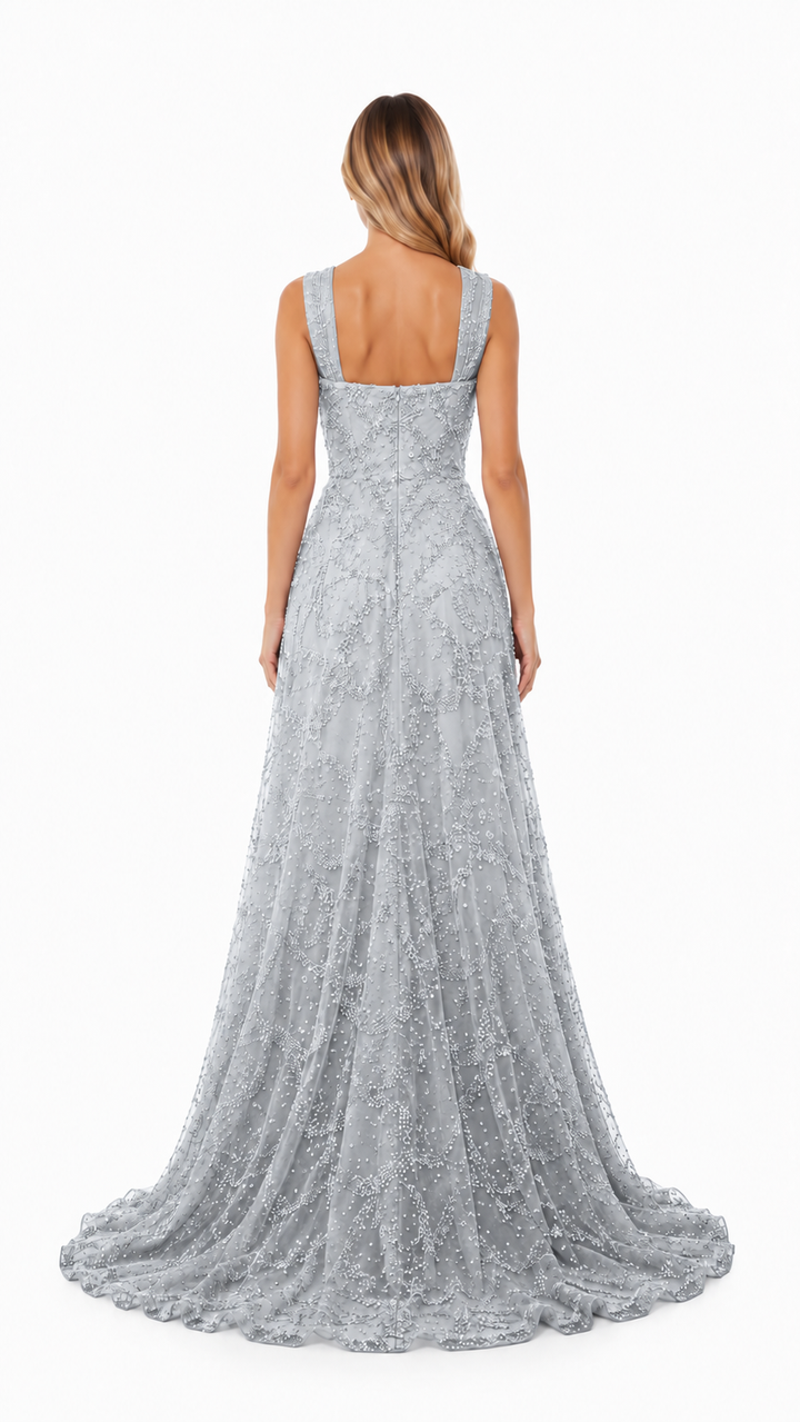 Blush Pink Sequin Halter Evening Gown – LOREVIA
