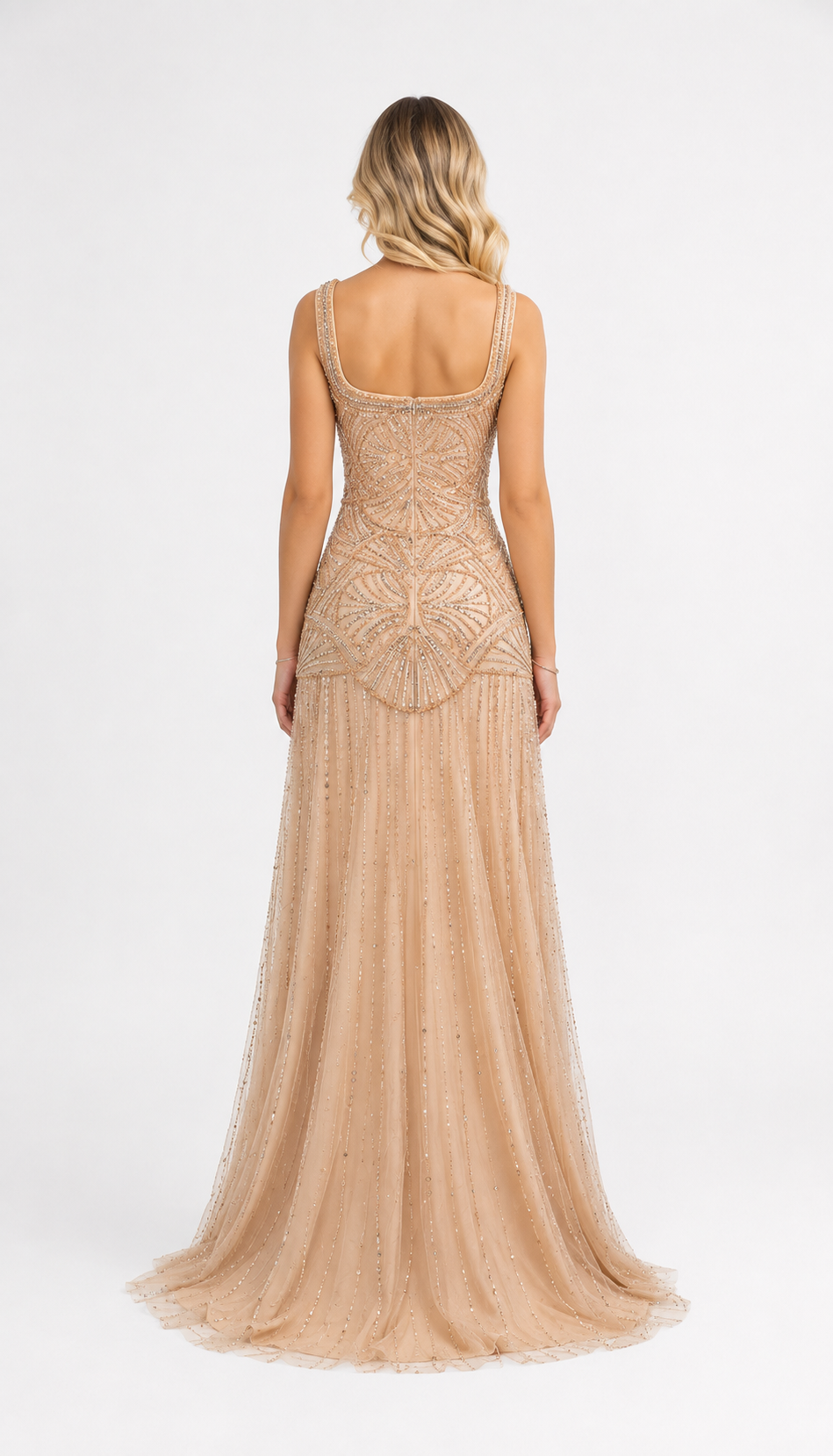 Crystal Beaded Corset A-Line Maxi Dress – CHAMPARA