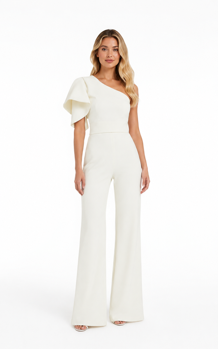 One-Shoulder Wide-Leg Jumpsuit – IVELLE