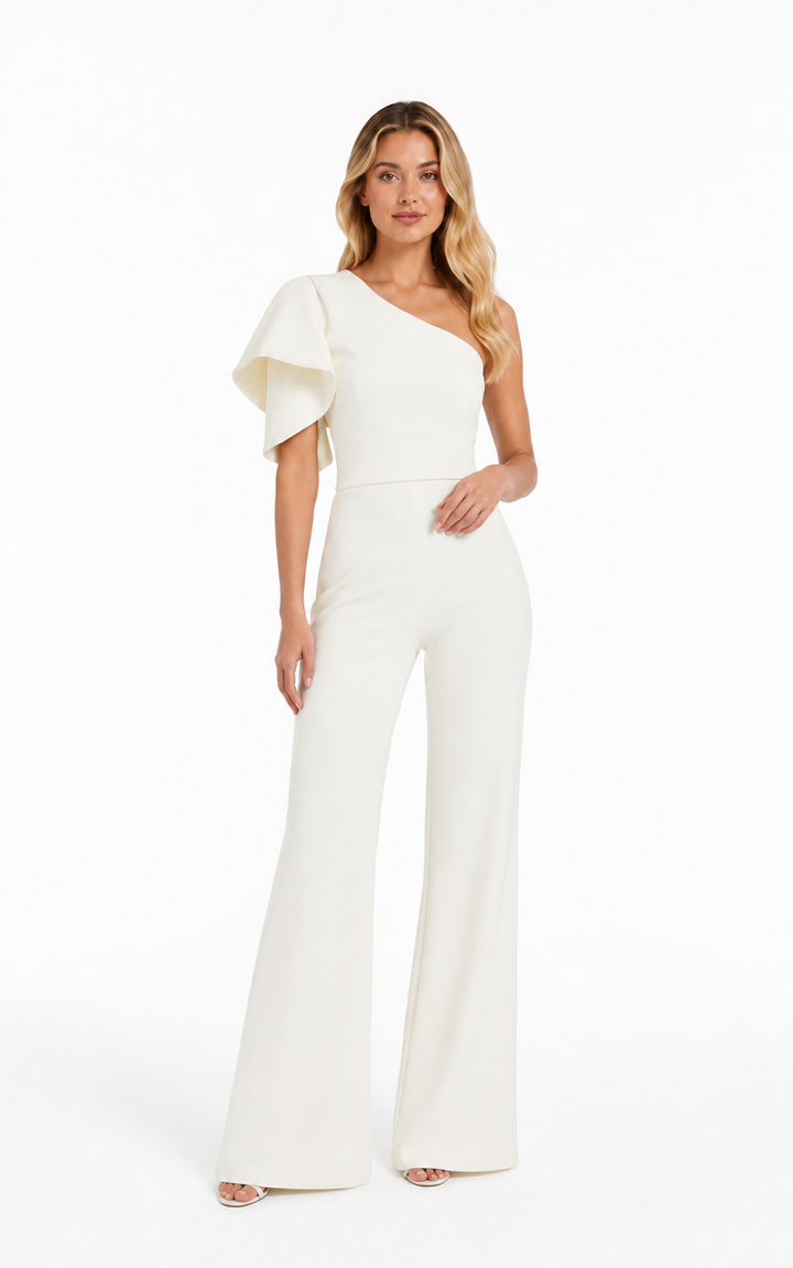 One-Shoulder Wide-Leg Jumpsuit – IVELLE