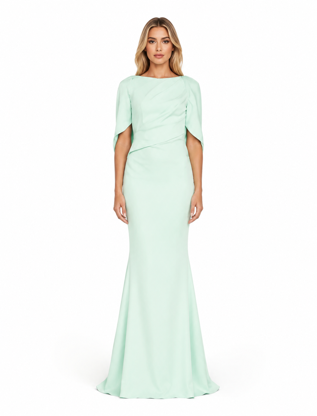 Draped Cape Mermaid Maxi Dress – MINTELLA