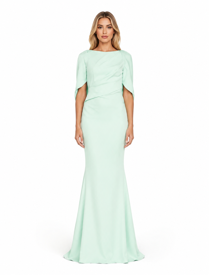 Draped Cape Mermaid Maxi Dress – MINTELLA
