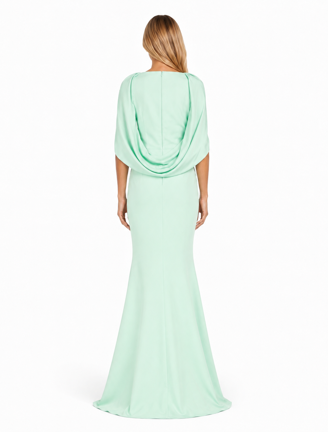 Draped Cape Mermaid Maxi Dress – MINTELLA