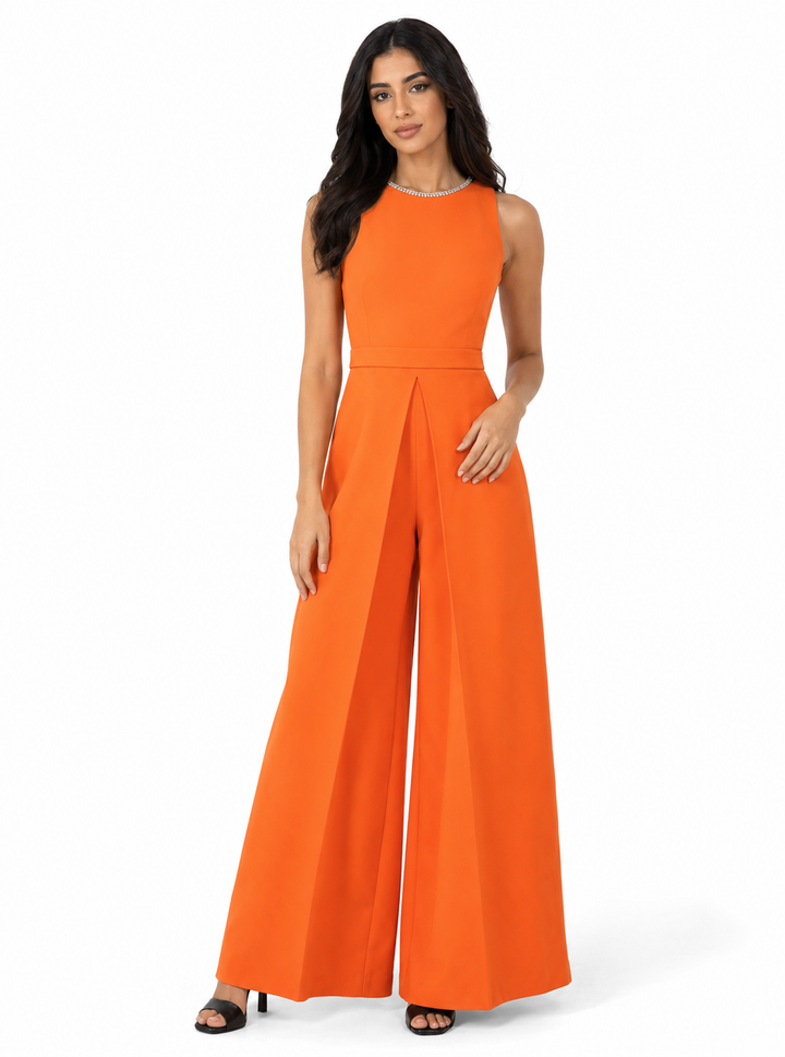 Wide-Leg Overlay Jumpsuit – ORANZA