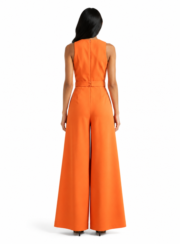 Wide-Leg Overlay Jumpsuit – ORANZA