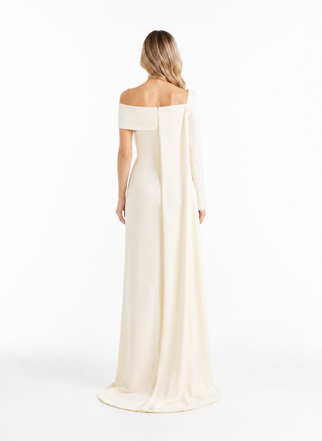 Off-Shoulder Draped Maxi Dress – IVELINA