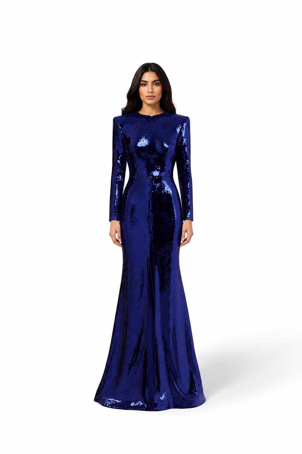 Sequin Long Sleeve Mermaid Gown – MIDNIGHTA