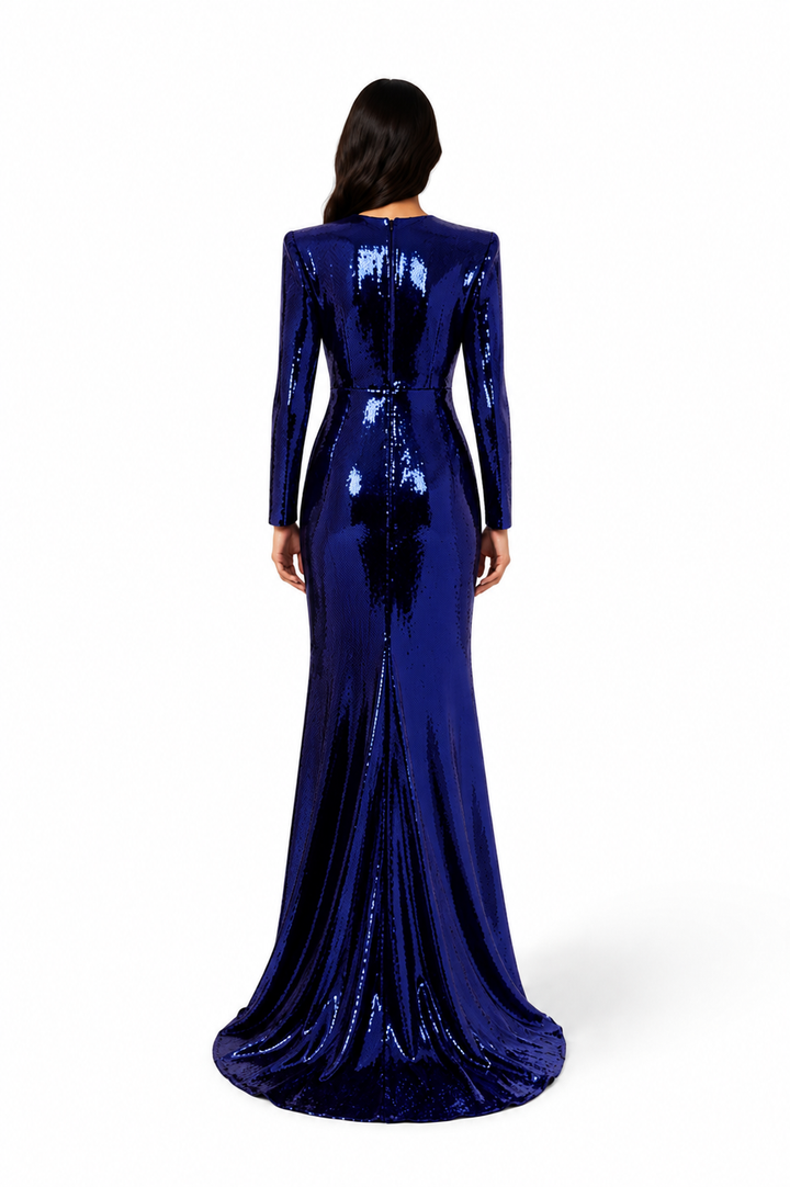 Sequin Long Sleeve Mermaid Gown – MIDNIGHTA