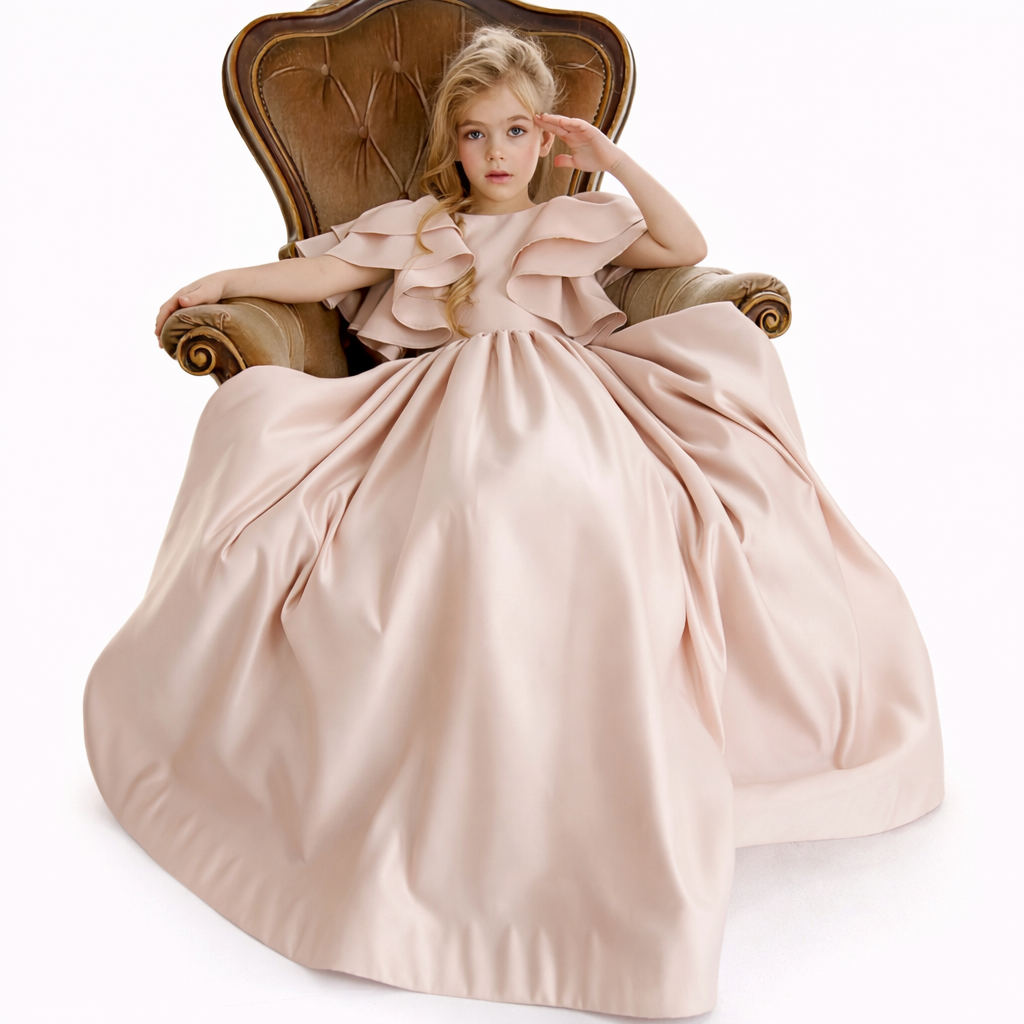 Ruffled Cape Ball Gown with Full Skirt – ELISÉE