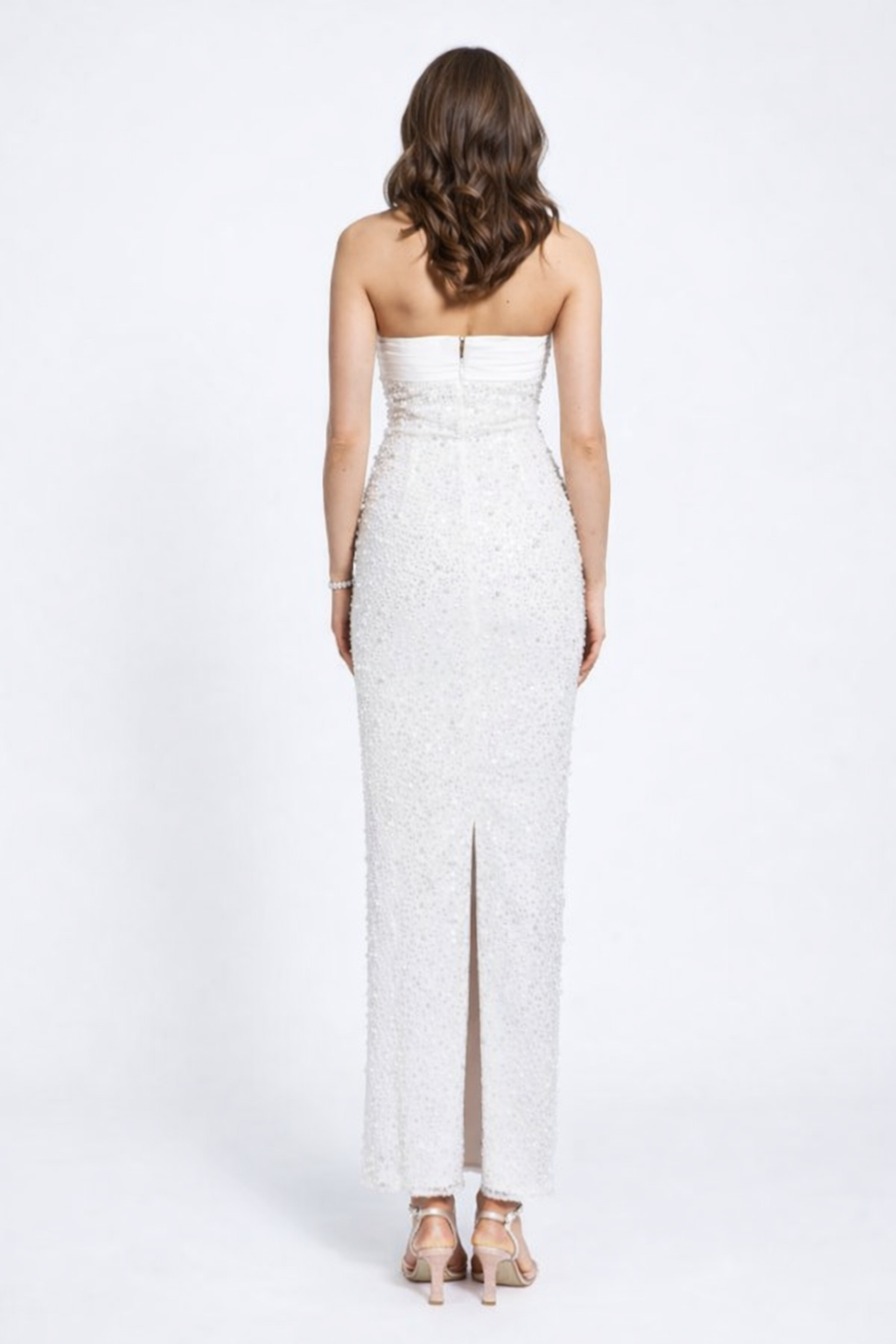 strapless embellished maxi dress – LUMINARA