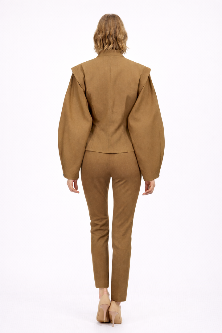 Structured asymmetric jacket with buckle detail – EDGE