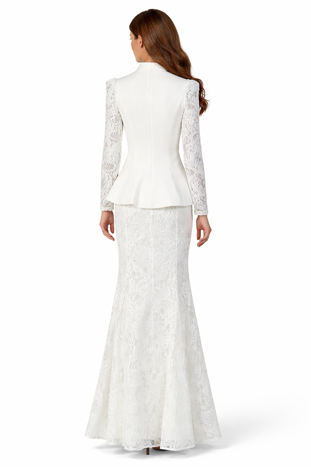 lace mermaid skirt with tailored lace blazer – ELISE