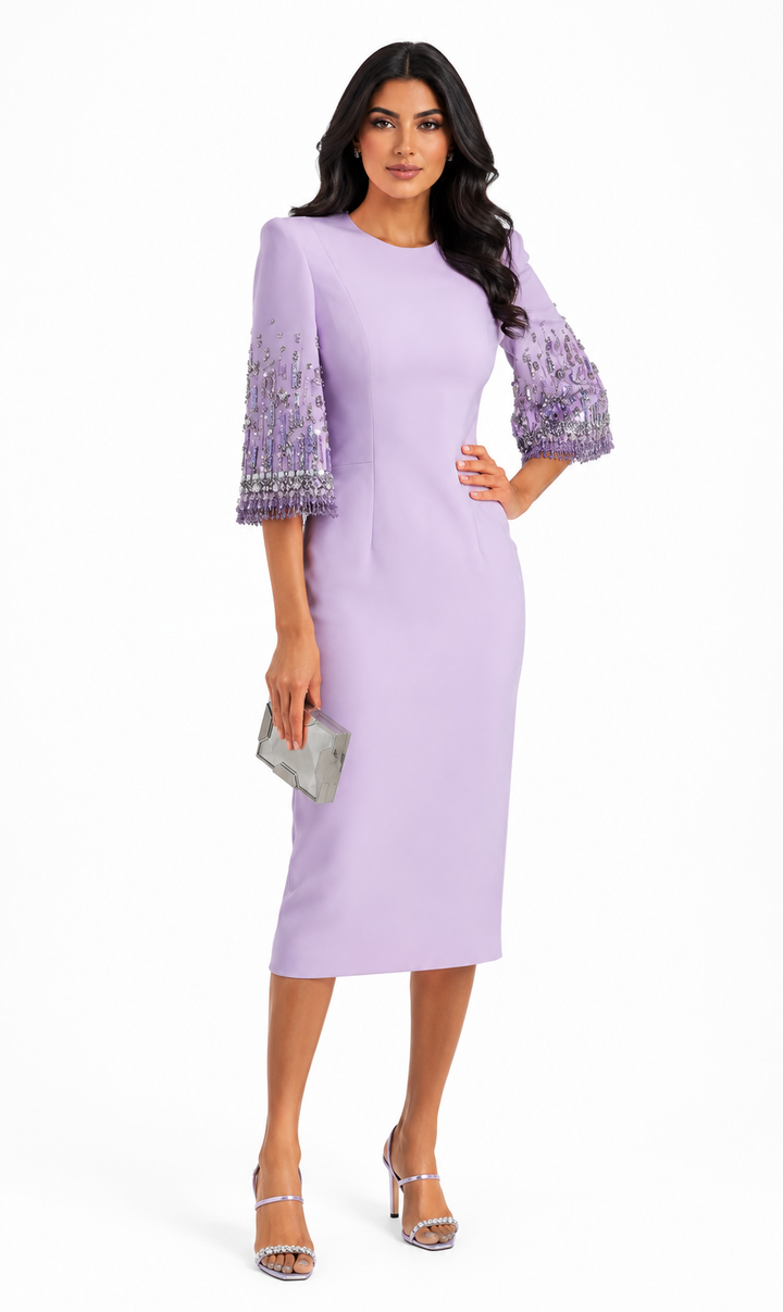 Sequin Cuff Midi Dress - Lovera