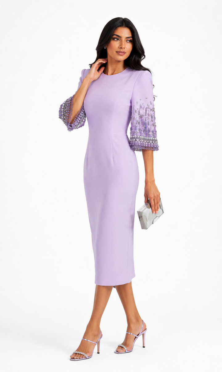 Sequin Cuff Midi Dress - Lovera