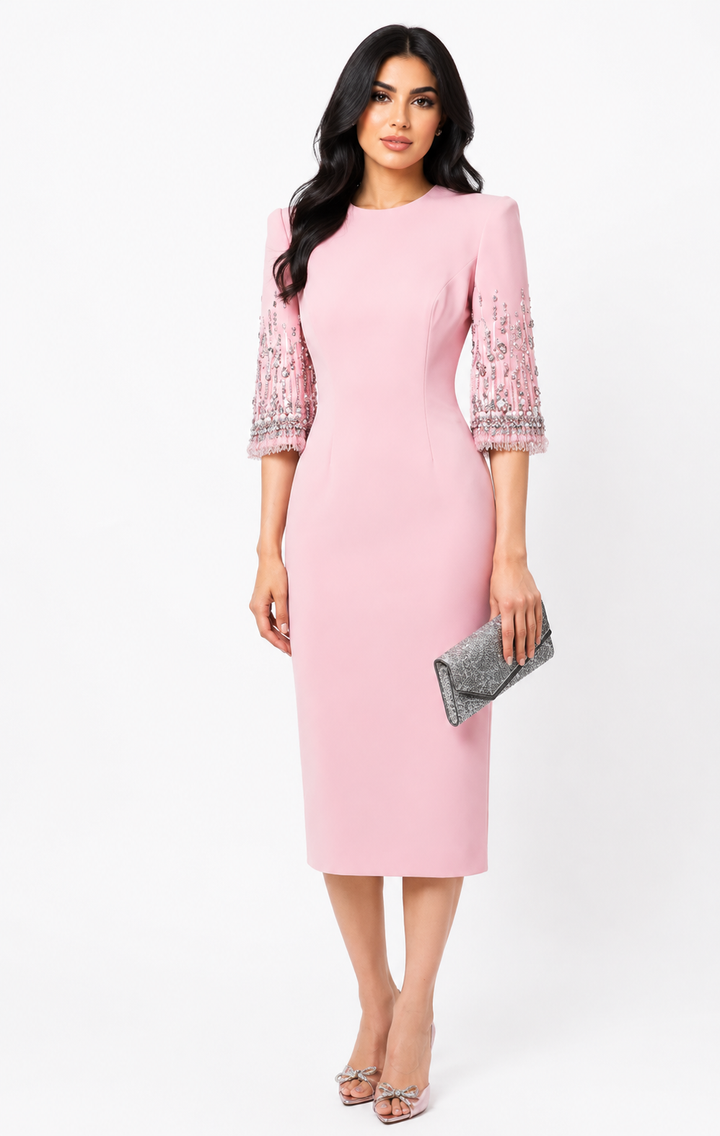 Sequin Cuff Midi Dress - Lovera