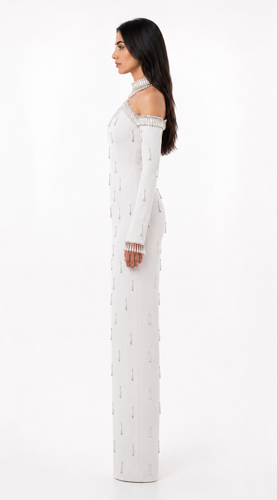 Pearl Off-Shoulder Column Dress - Vera