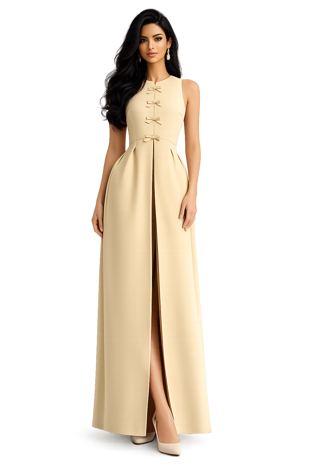 Sleeveless Longline Vest & Wide-Leg Pants Set – AMARA