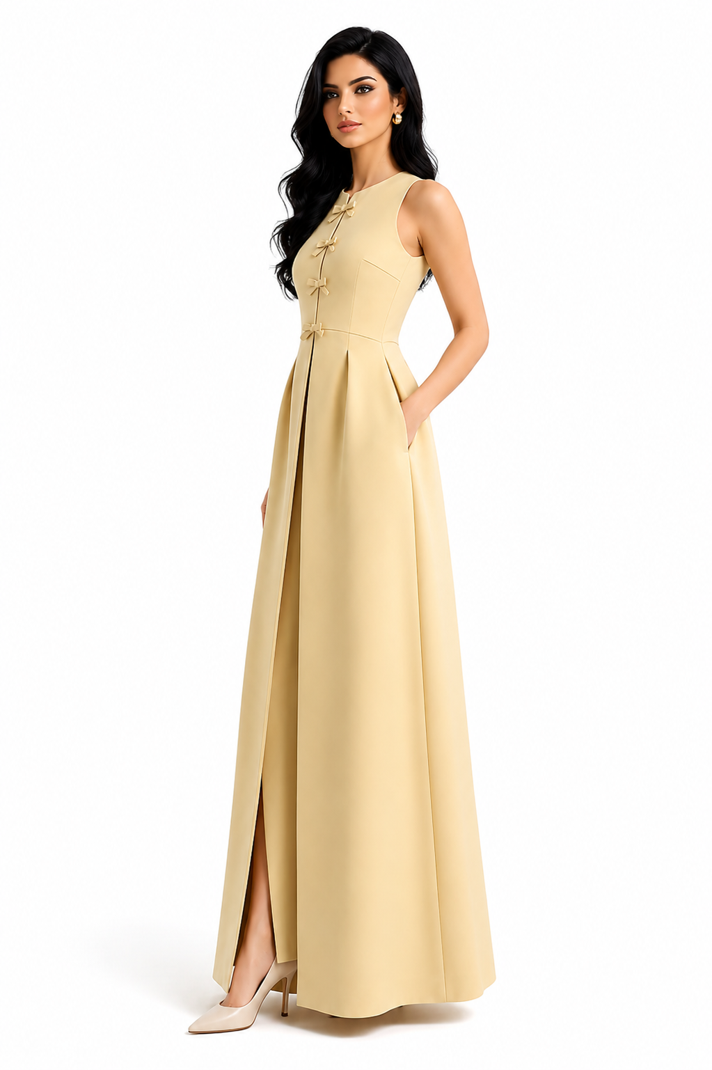 Sleeveless Longline Vest & Wide-Leg Pants Set – AMARA