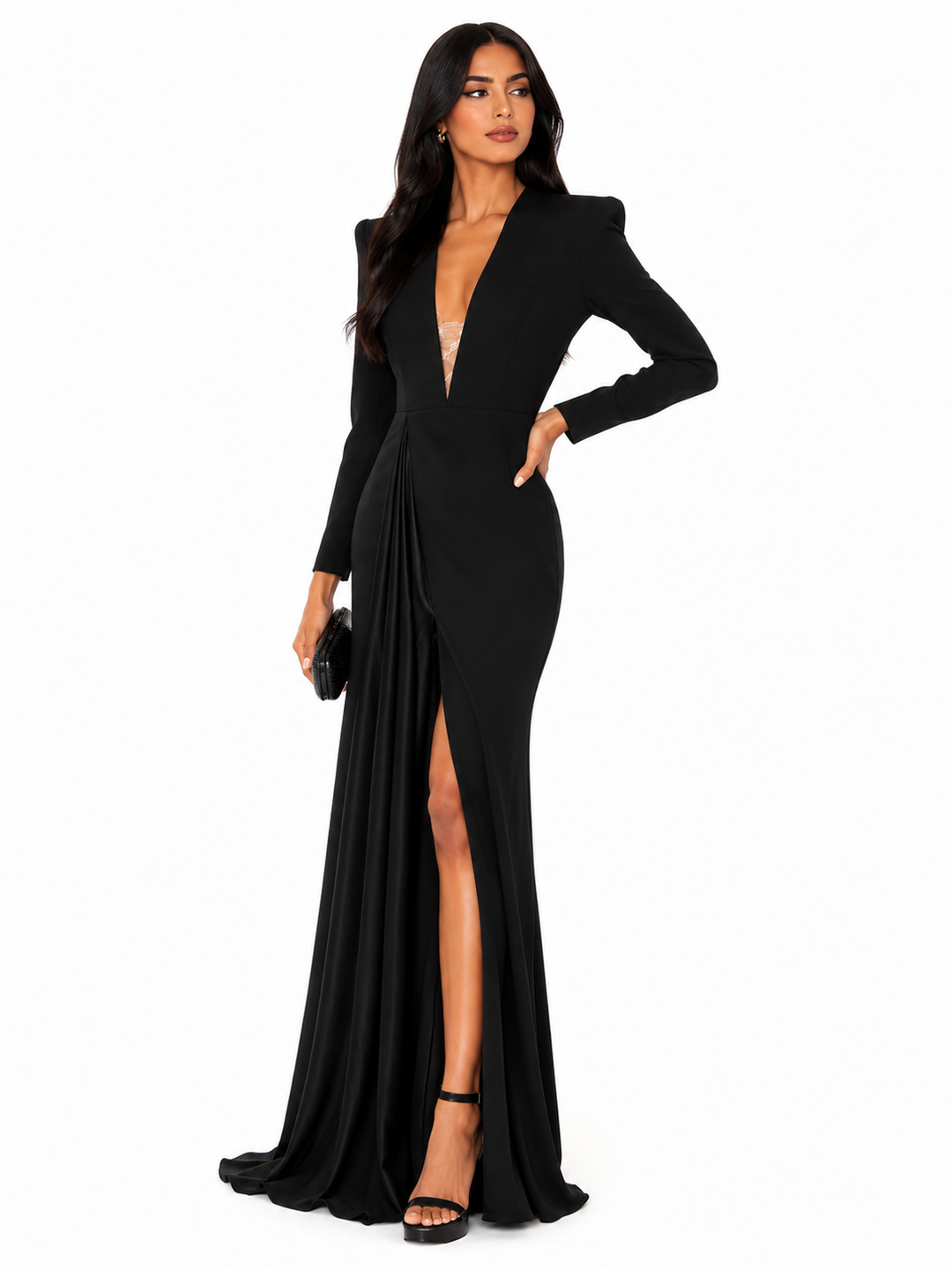 Plunge Blazer Maxi Dress – Sofiee