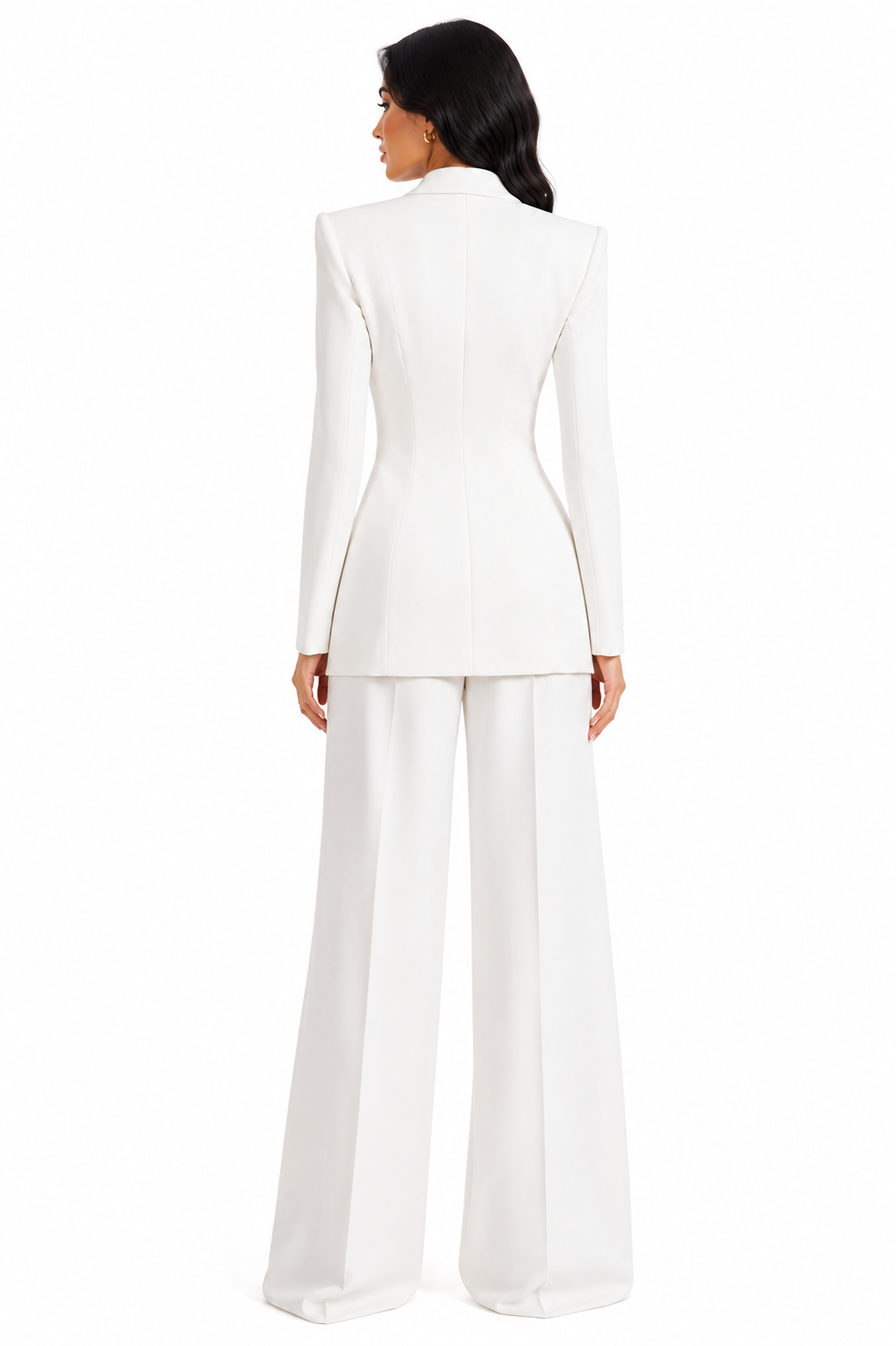Tailored Peplum Blazer & Wide-Leg Pants Set – CELINE