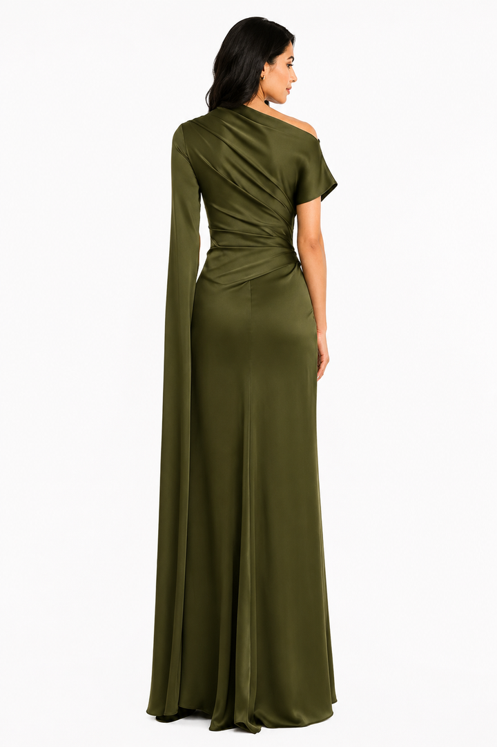Draped One-Shoulder Maxi Dress – Navla