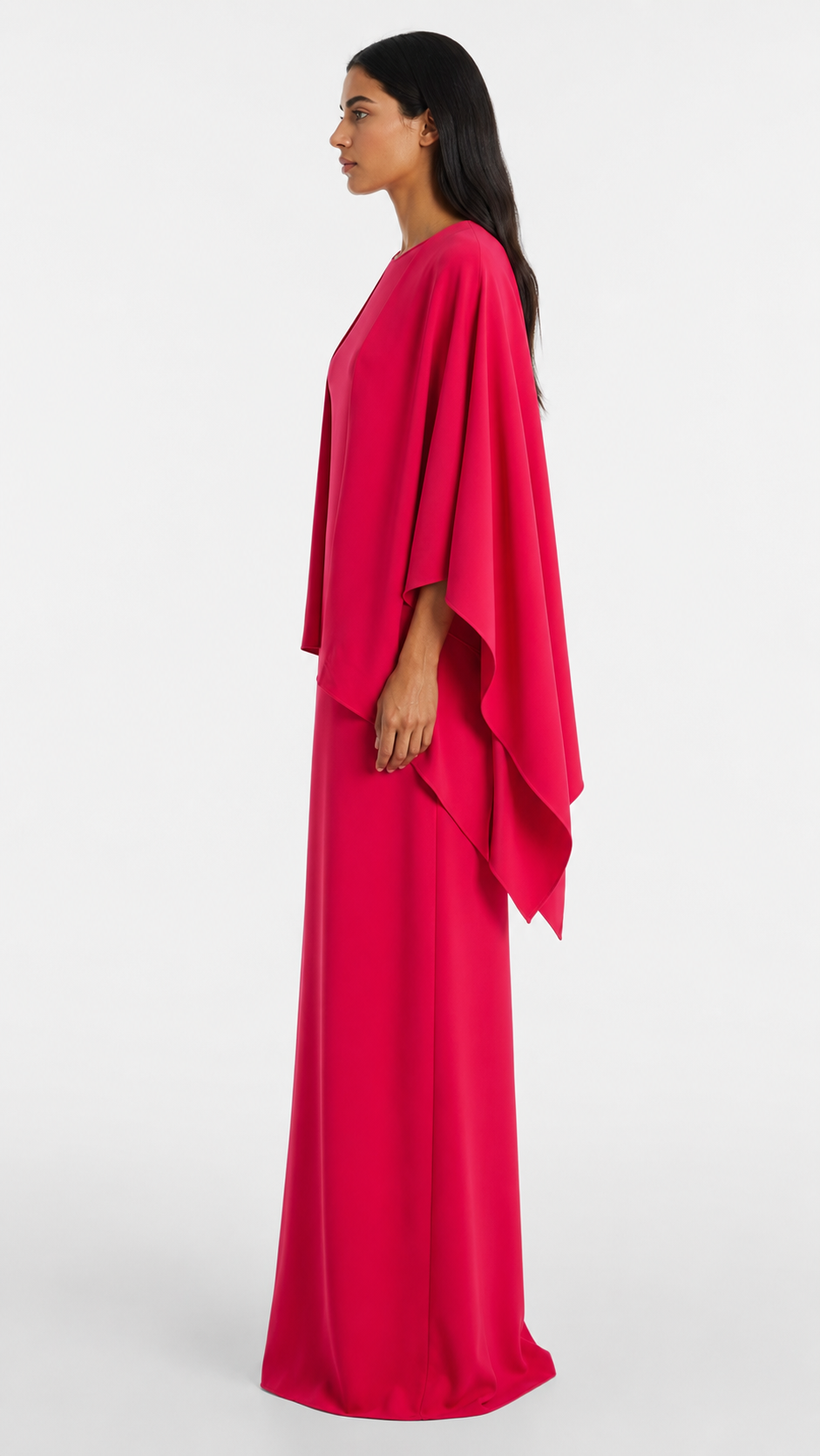 Fuchsia Cape Two-Piece Maxi Set – LUCIA