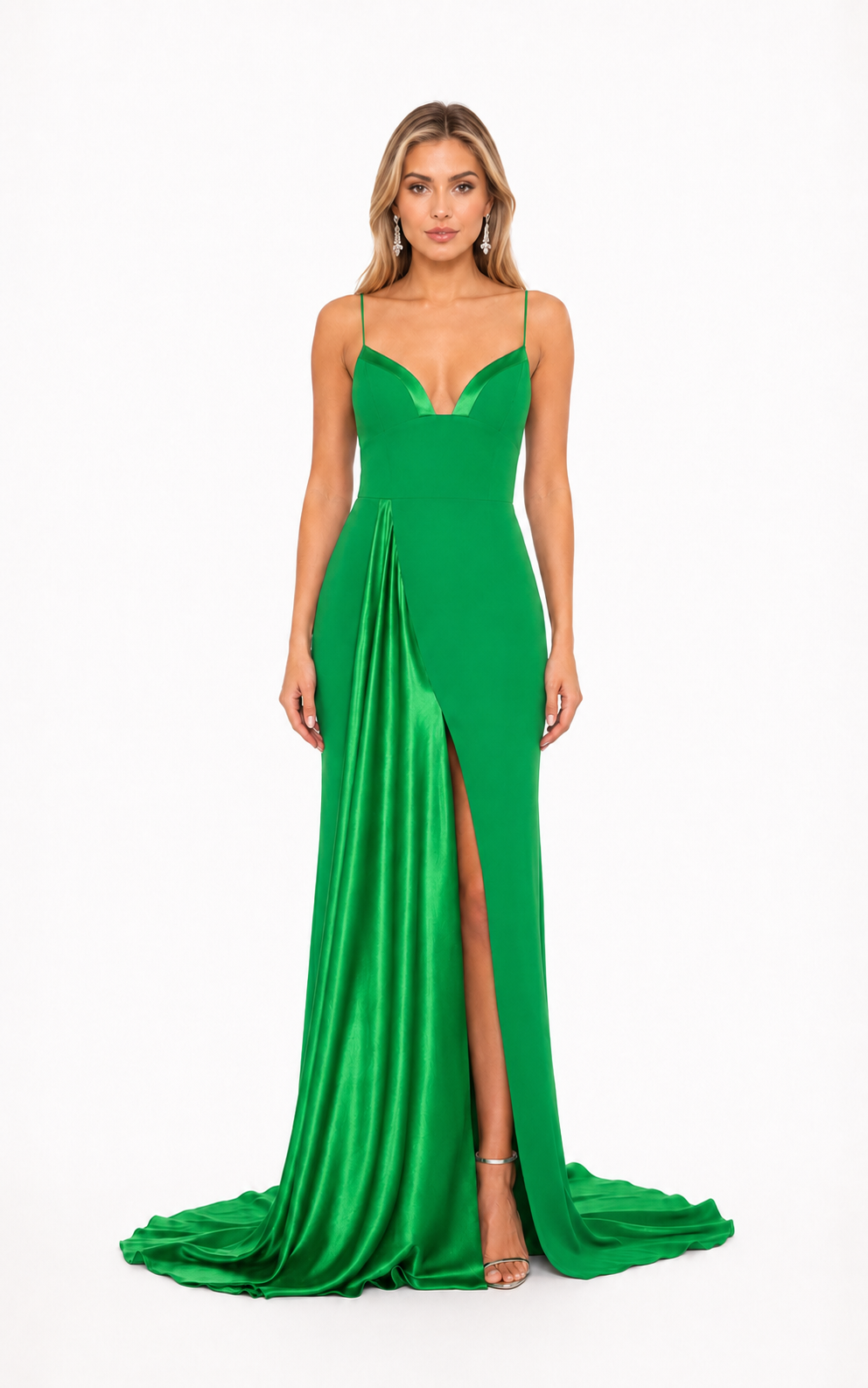 Black Sweetheart Slit Evening Gown – VELORA