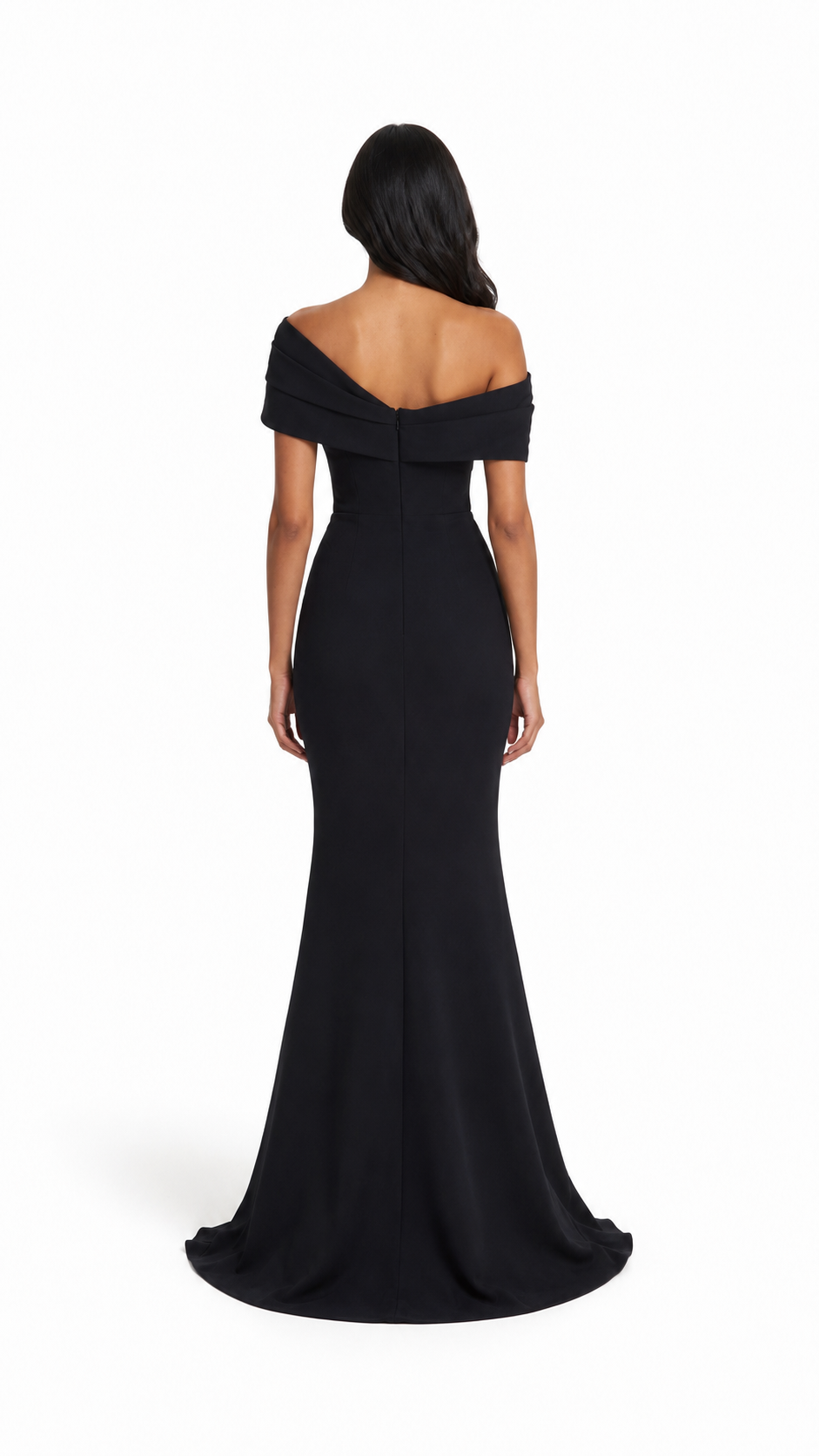 Black Off-Shoulder Mermaid Evening Gown – Solya