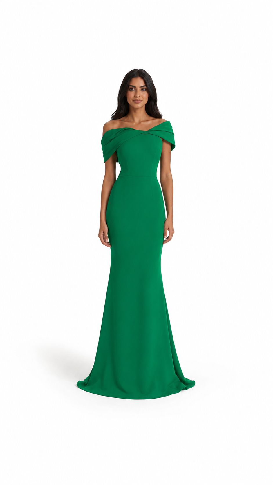 Black Off-Shoulder Mermaid Evening Gown – Solya