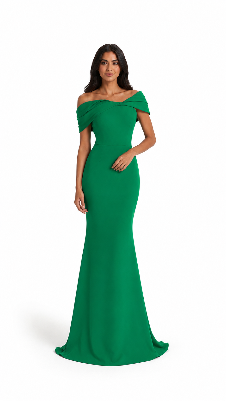 Black Off-Shoulder Mermaid Evening Gown – Solya