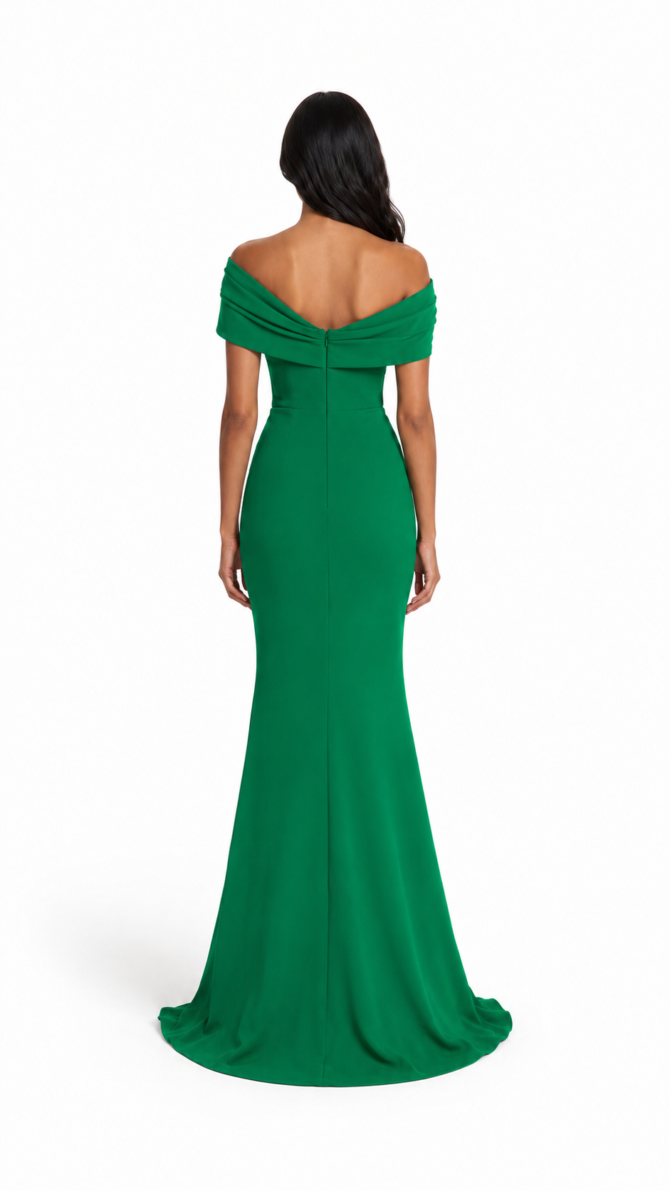 Black Off-Shoulder Mermaid Evening Gown – Solya