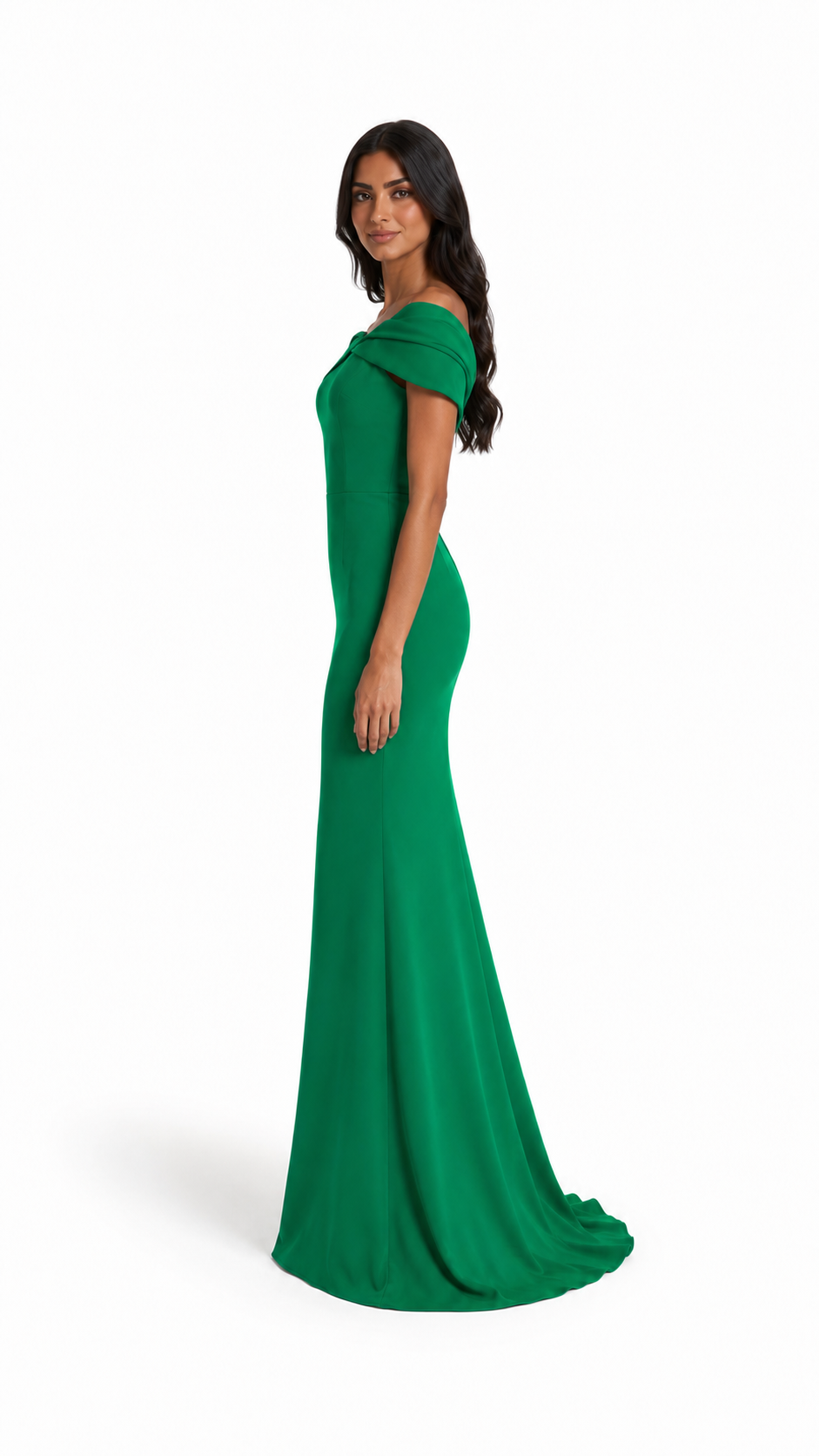 Black Off-Shoulder Mermaid Evening Gown – Solya