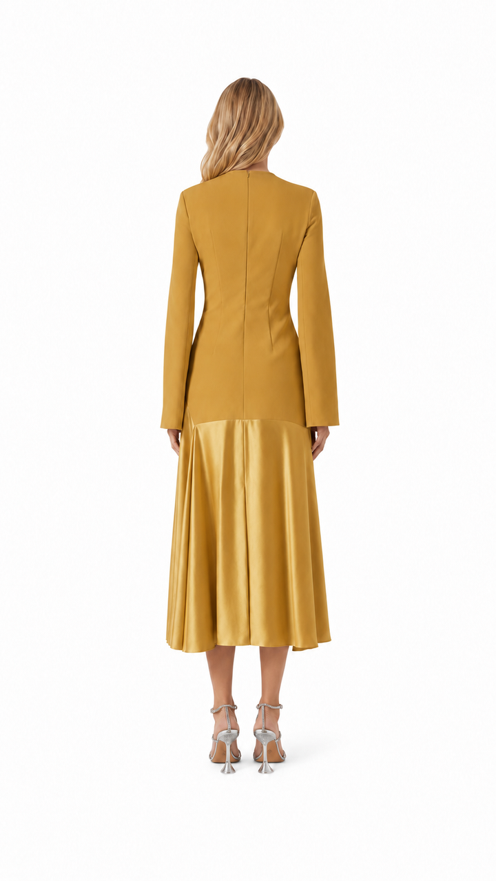 Blush Pink Flared Sleeve Midi Dress – ROSÉVA