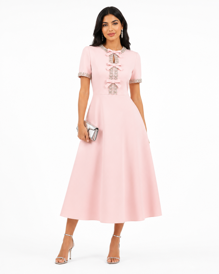 Bow Detail Midi Dress – MADELINE