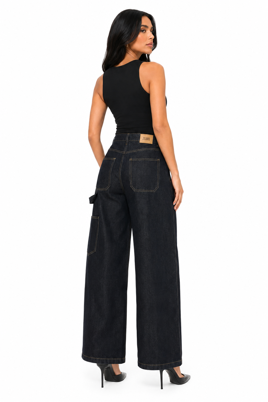 Utility Wide Leg Denim Pants - Ryder