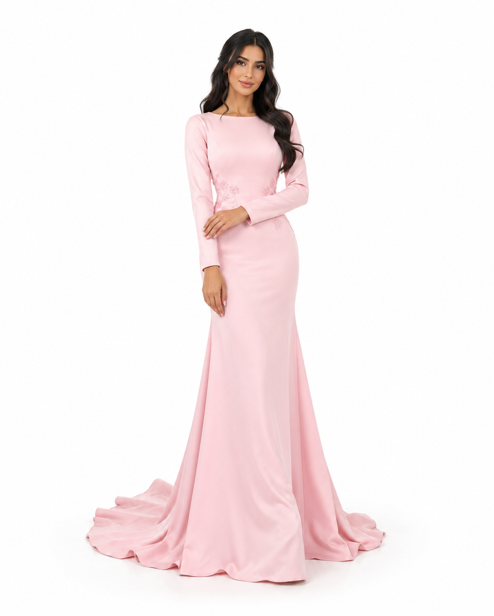 Embellished Waist Gown - Opal